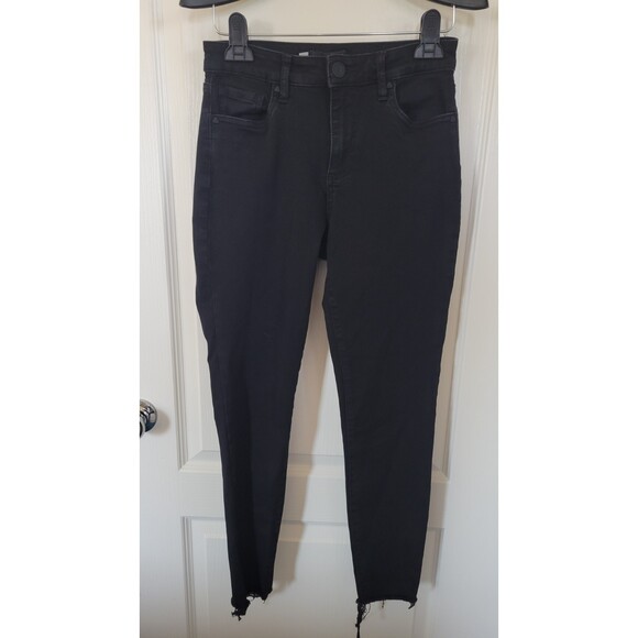 Women's Kut From the Kloth Raw Hem Black Skinny Jeans - Picture 1 of 4